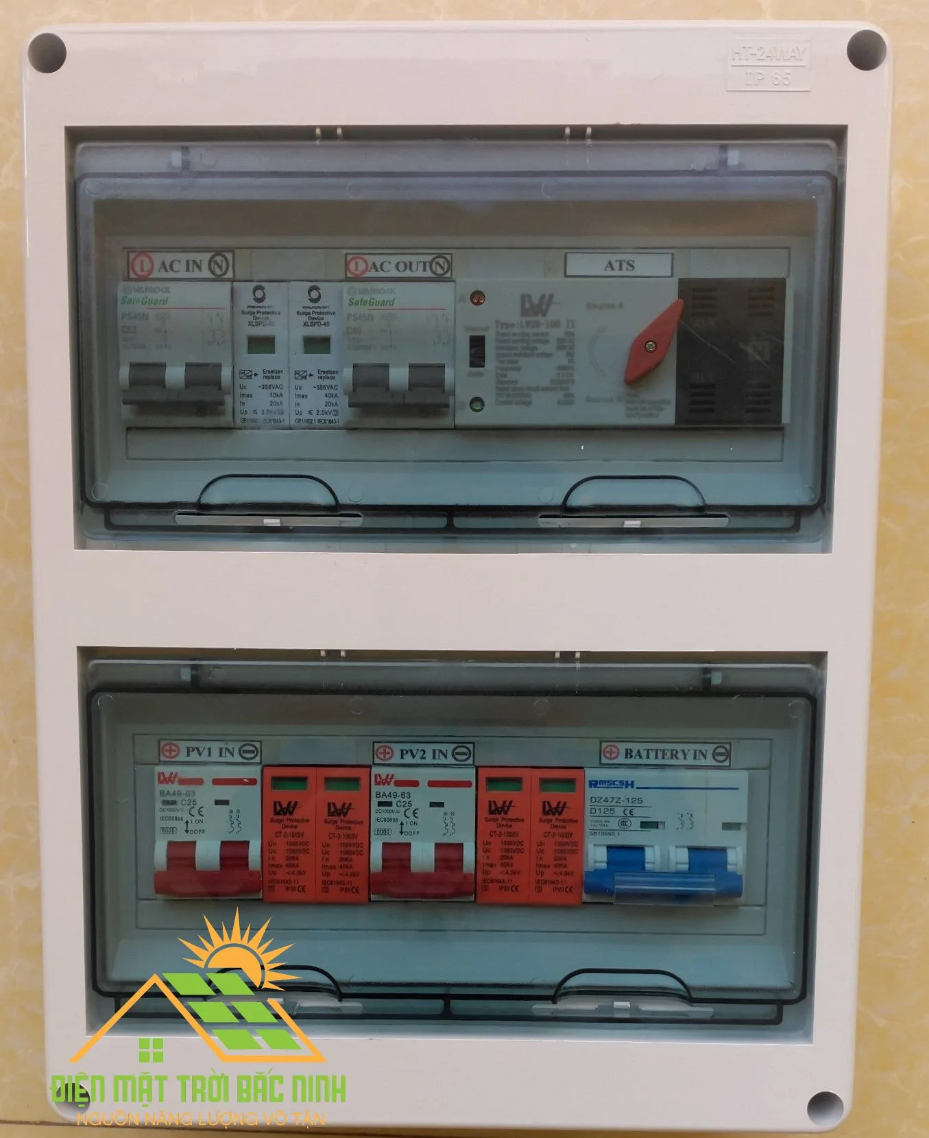 Tủ điện cho hệ thống Hybrid, hệ thống độc lập công suất 5 KW ~ 6 KW.