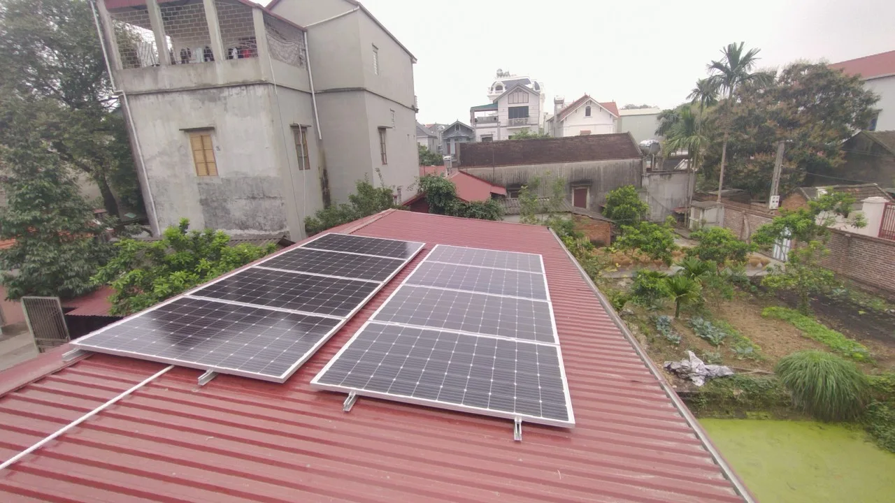 lắp điện mặt trời mái nhà cho hộ gia đình tại bắc ninh